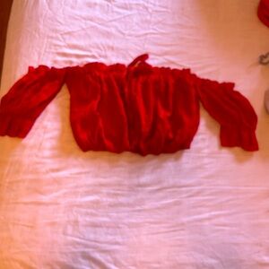 Super cute red tops! Cropped size medium